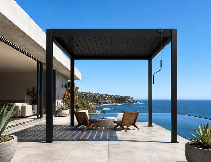 Baltic Manual  Freestanding  Louvre Roof Aluminium Pergola