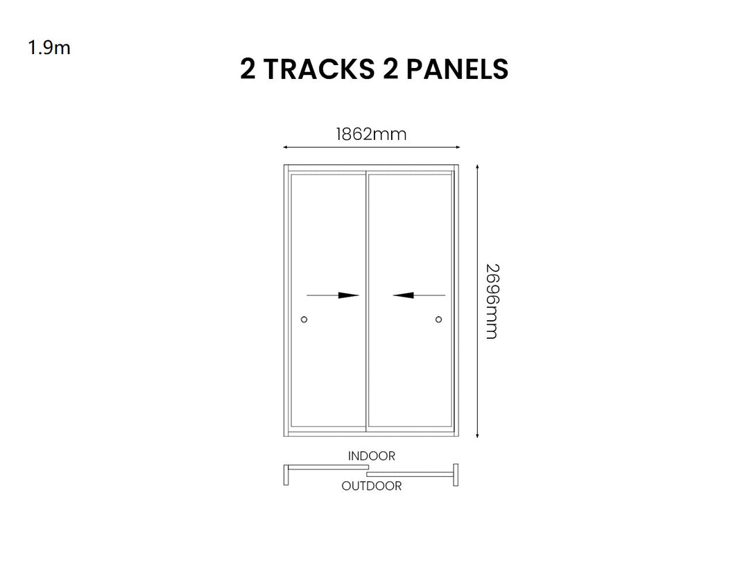 Frame Glass Sliding Door for Baltic Wall Mounted Pergola