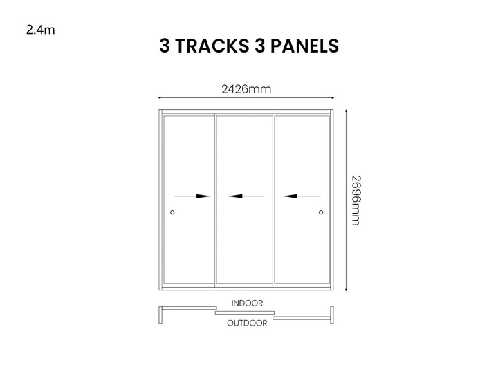 Frame Glass Sliding Door for Baltic Wall Mounted Pergola