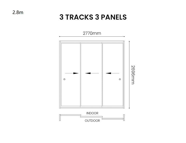 Frame Glass Sliding Door for Baltic Wall Mounted Pergola