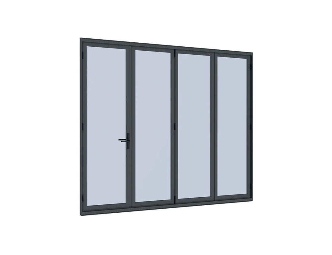 Bifold Glass Door For Mediterranean-SKY Wall Mounted Pergola