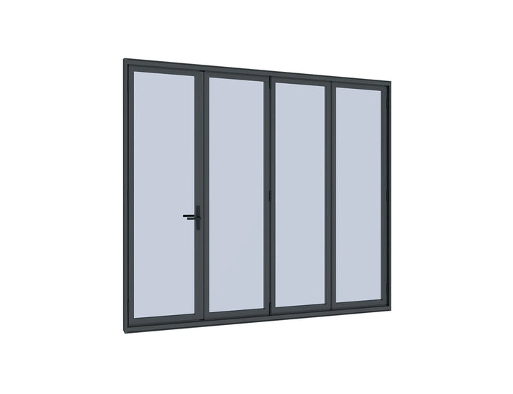 Bifold Glass Door For Mediterranean-SKY Wall Mounted Pergola