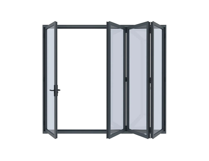 Bifold Glass Door For Mediterranean-SKY Wall Mounted Pergola