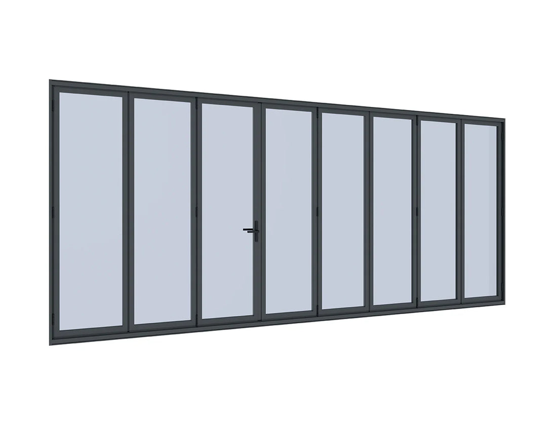 Bifold Glass Door For Mediterranean-SKY Wall Mounted Pergola
