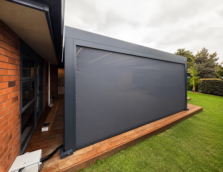 Manual Blind For Pacific Wall Mounted Pergola