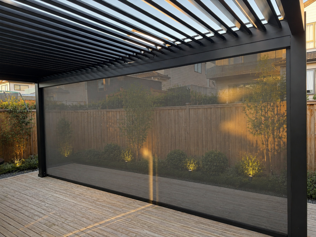 Motorised Blind For Tasman Wall Mounted Pergola