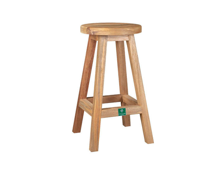 Teak Square Counter Table & Stool Set