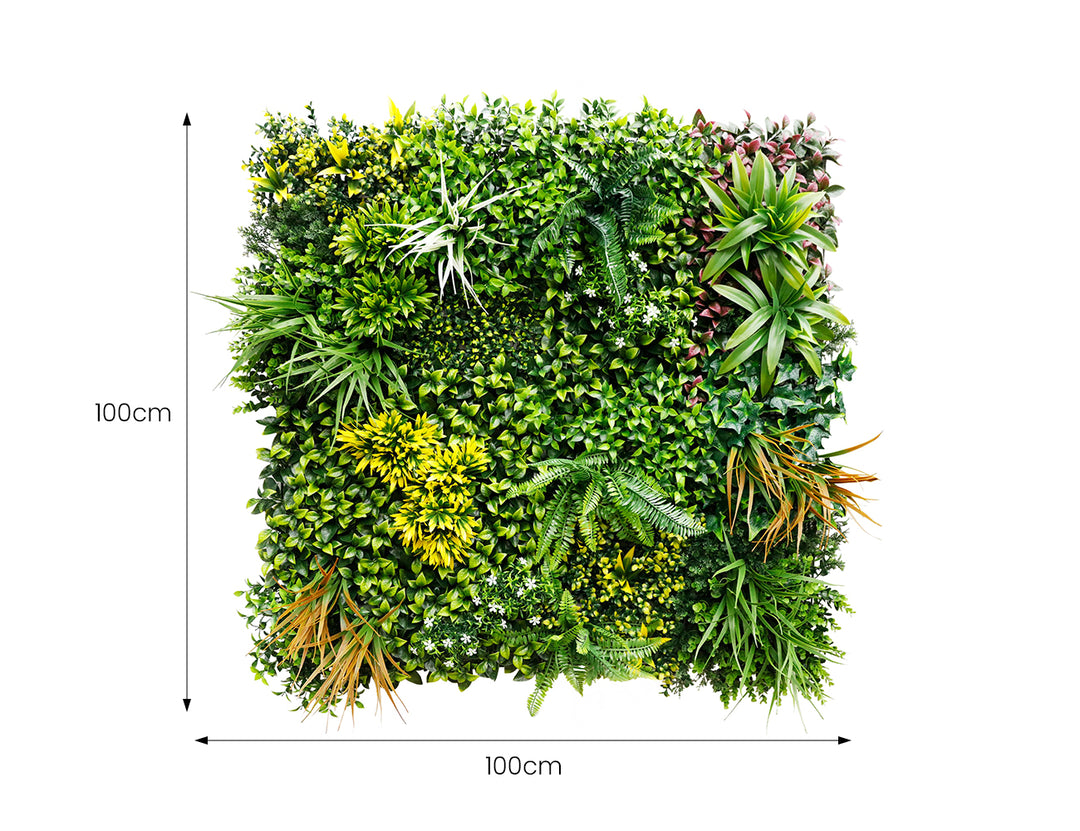 Evergreen Artificial Living Wall Panel – 100cm x 100cm (Ultra-Dense 3.2kg)