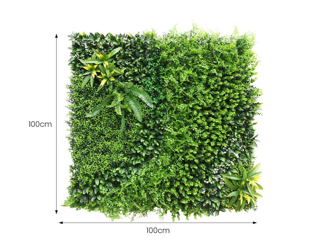 Evergreen Artificial Living Wall Panel – 100cm x 100cm (Classic Lush 2.6kg)