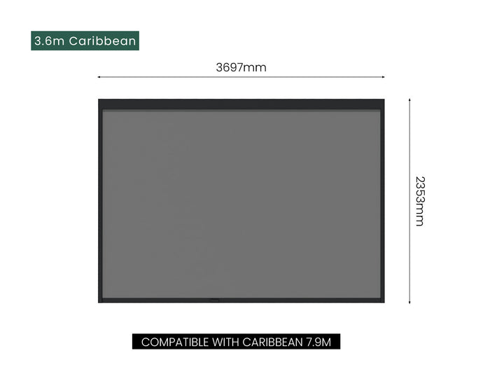 Retractable Shade Blind For Caribbean & Atlantic & Caspian Freestanding Pergola 2.0