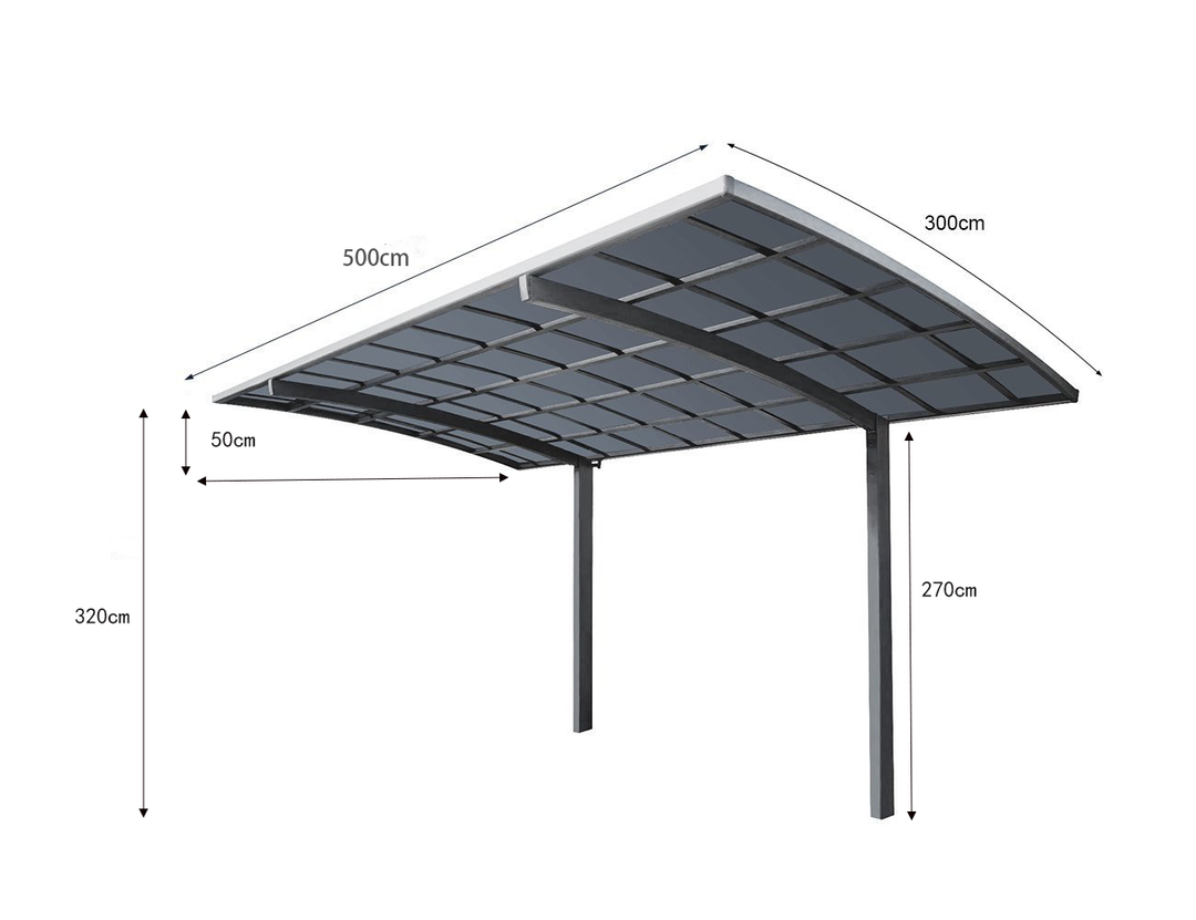 Cantilever Carport - 3x5x3.2m