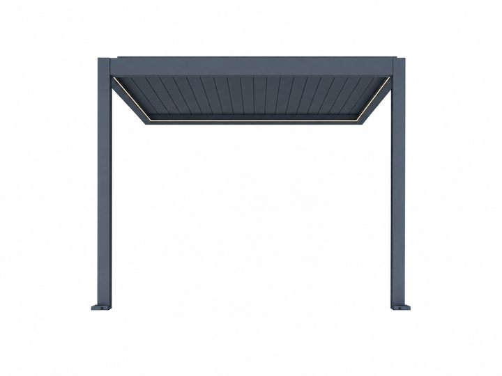 Caspian Motorised Wall Mounted Louvre Roof Aluminium Pergola