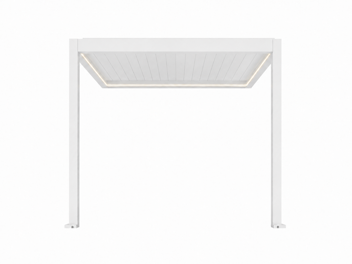 Caspian Motorised Wall Mounted Louvre Roof Aluminium Pergola