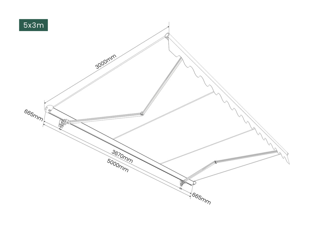 Etna Half Cassette Motorised Retractable Awning