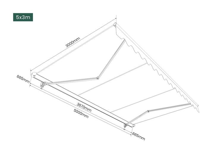 Etna Half Cassette Motorised Retractable Awning