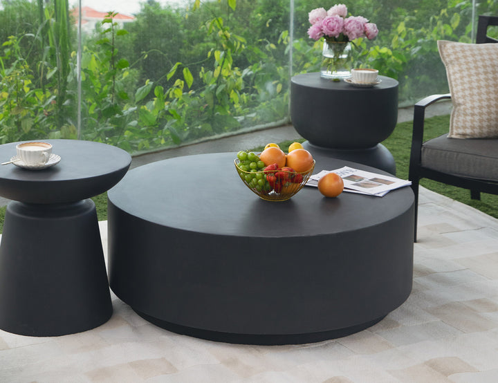 Rome Coffee Table Large Slate  Black