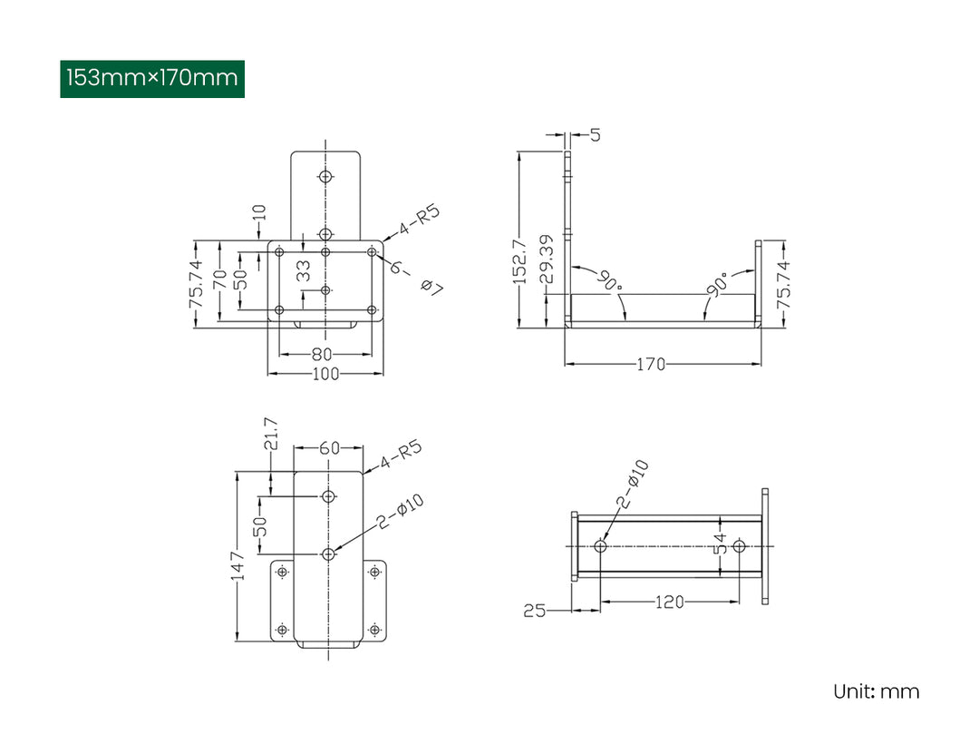 Fascia Wall Mounted Pergola Bracket
