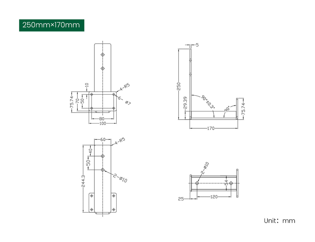 Fascia Wall Mounted Pergola Bracket