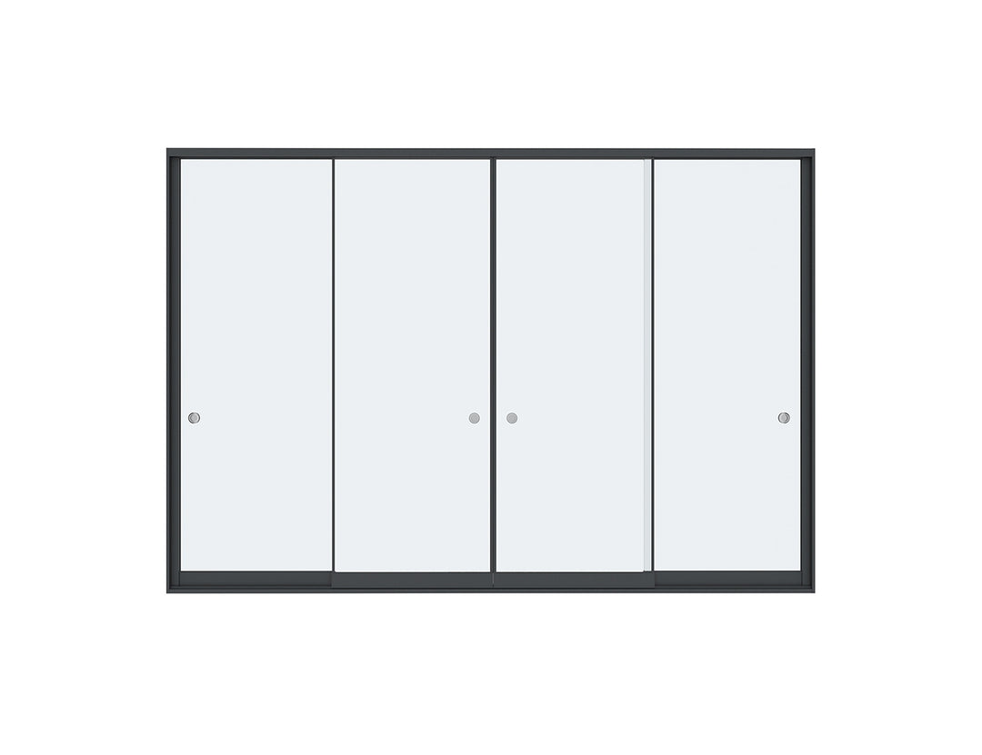 Frameless Glass Sliding door For Mediterranean-SKY Louvre Roof Pergola