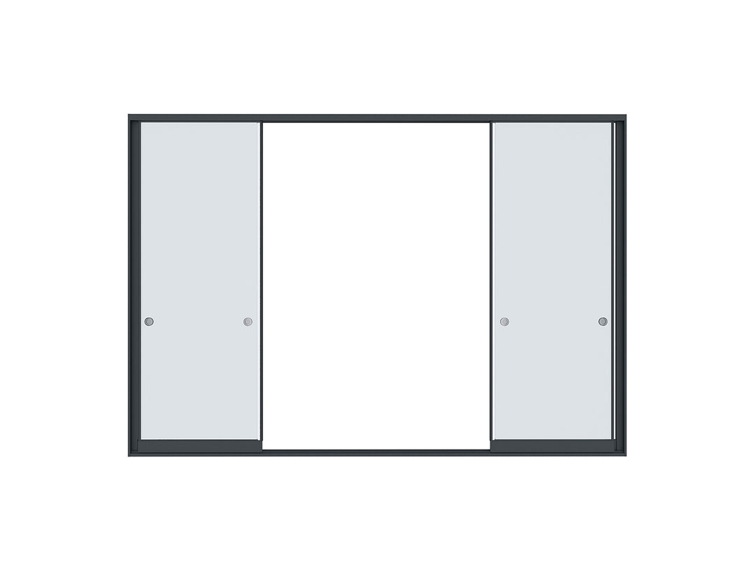 Frameless Glass Sliding door For Mediterranean-SKY Louvre Roof Pergola