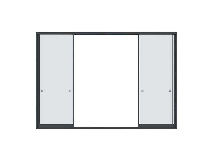 Frameless Glass Sliding door For Mediterranean-SKY Louvre Roof Pergola