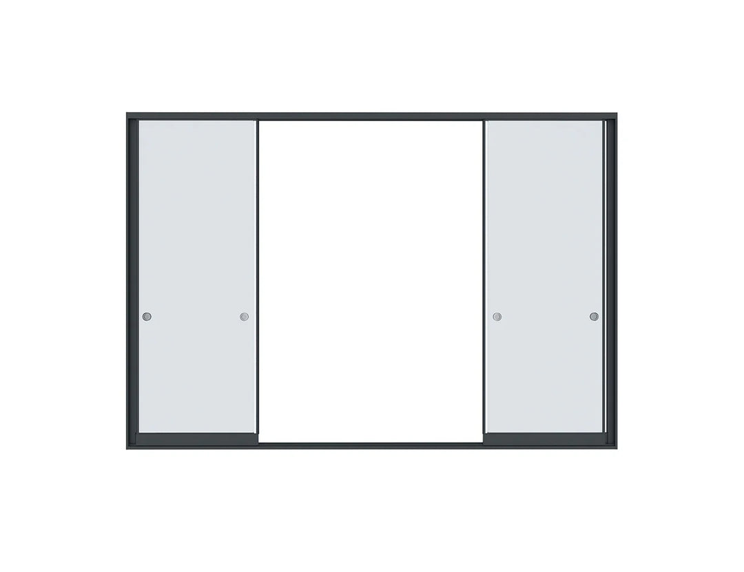 Frame Glass Sliding door For Mediterranean-SKY Wall Mounted Louvre Roof Pergola