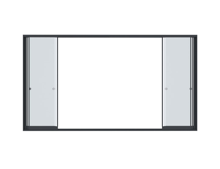 Frameless Glass Sliding door For Mediterranean-SKY Louvre Roof Pergola