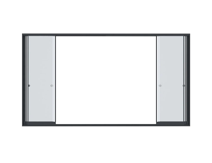 Frame Glass Sliding door For Mediterranean-SKY Wall Mounted Louvre Roof Pergola