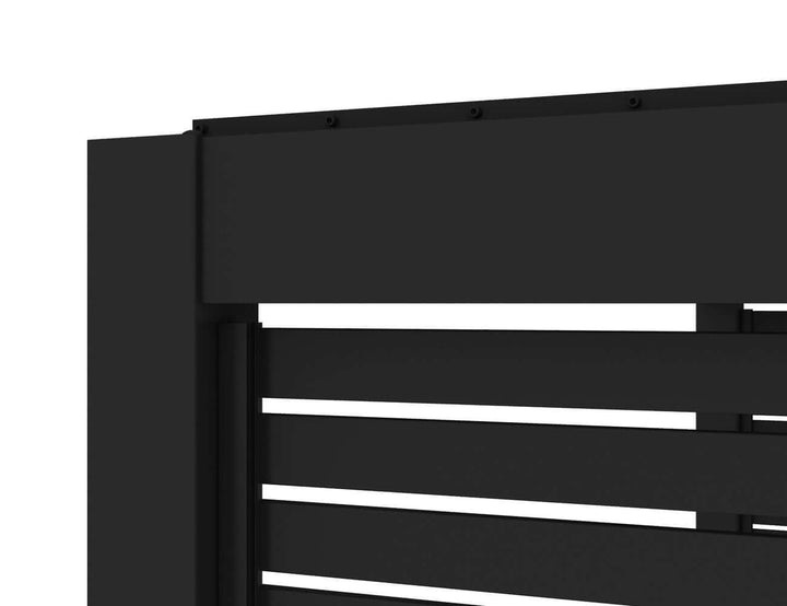 Atlantic & Caribbean Freestanding & Caspian Series Pergola Slatted Privacy Wall Size: 1.116m Colour: Black