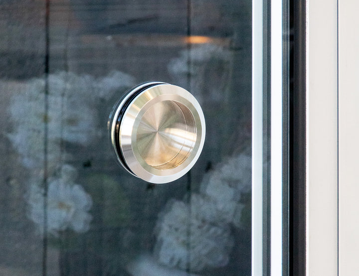 Frame Glass Sliding door For Mediterranean-SKY  Louvre Roof Pergola