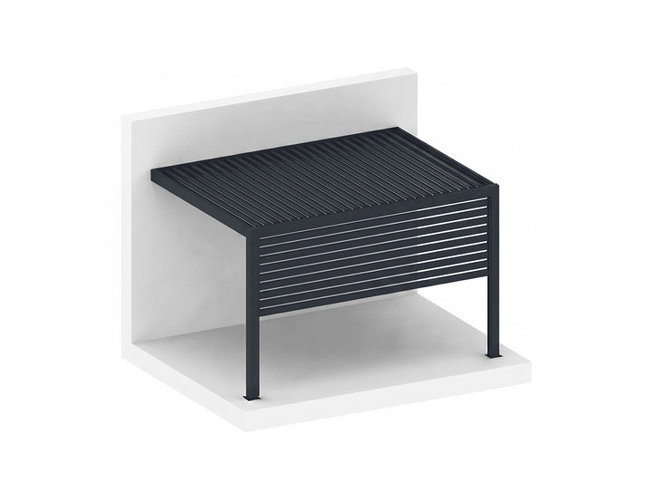 Half Height Slatted Privacy Screen for Tasman Wall Mounted pergola