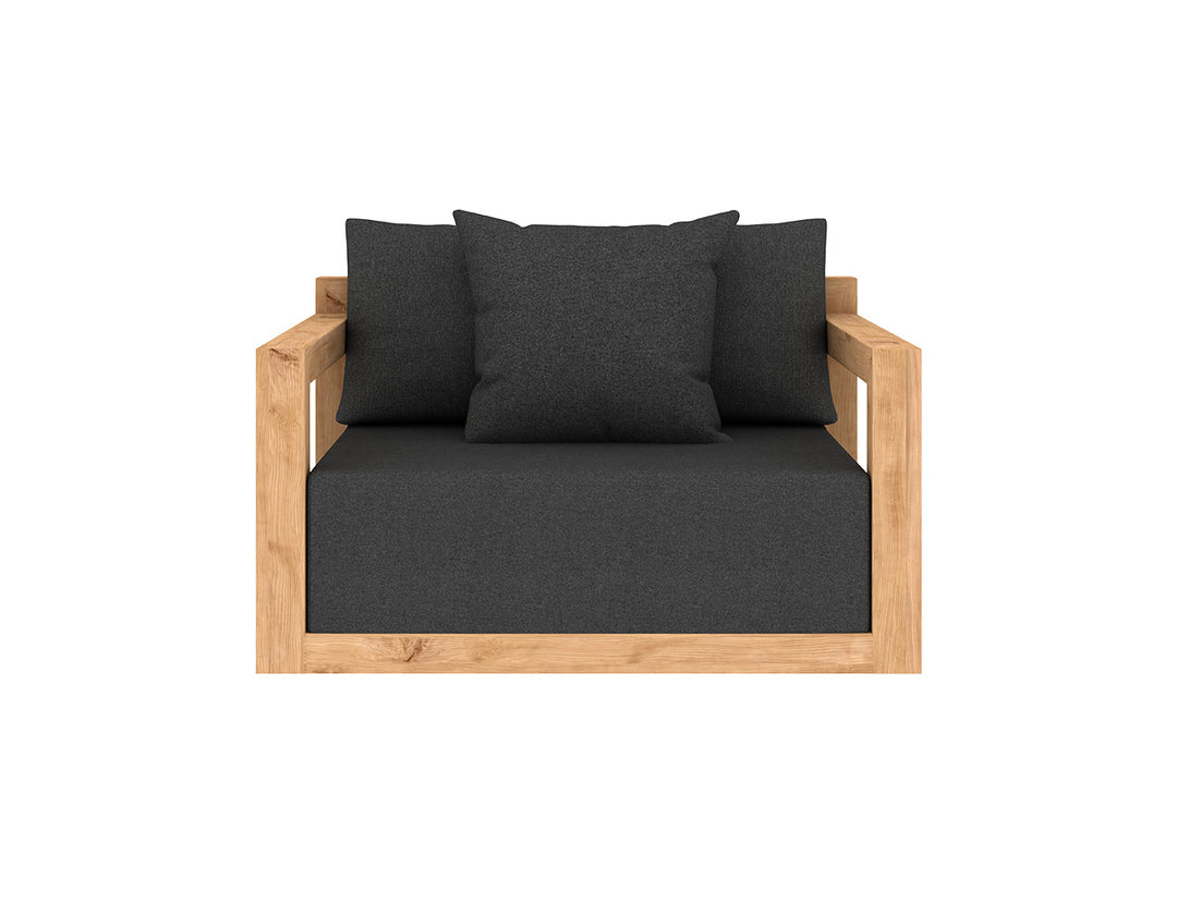 Ibis Outdoor Teak Corner Sofa Sectional Set  - 3pcs