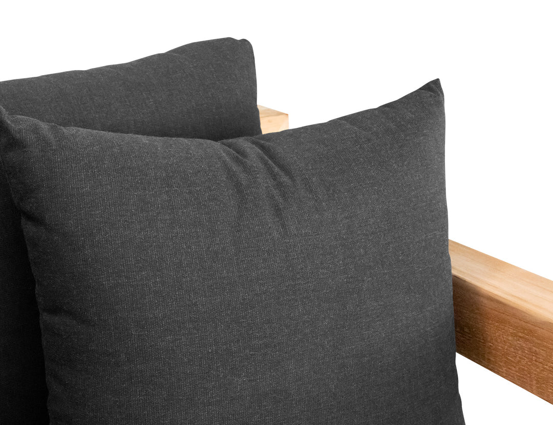 Ibis Outdoor Teak Corner Sofa Sectional Set  - 3pcs