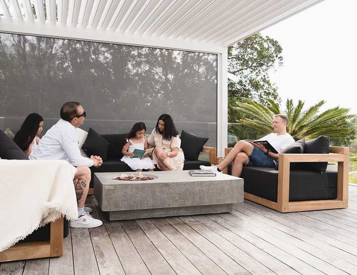 Ibis Outdoor Teak Sofa Sectional Loveseat Set  - 3pcs