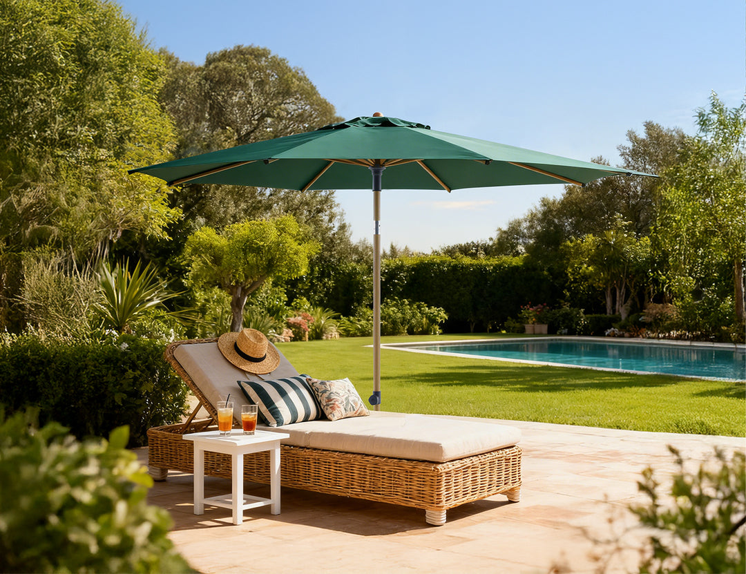 Luxi Living 2.7m Round Market Umbrella - Green