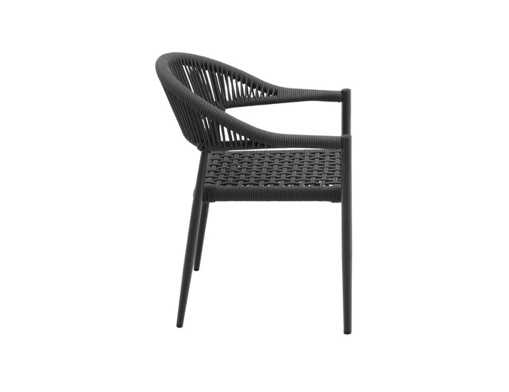 Magpie Aluminium And Rope Dining Chair