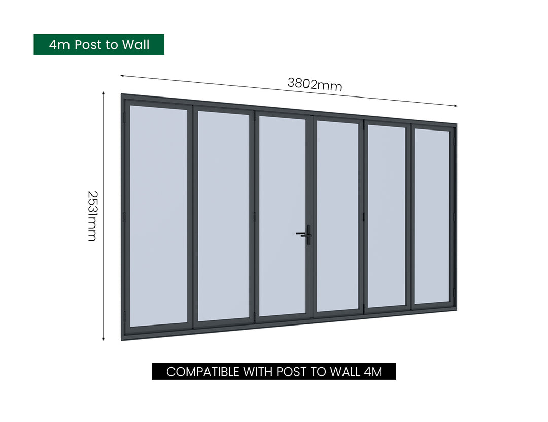 Bifold Glass Door For Mediterranean-SKY Freestanding Pergola