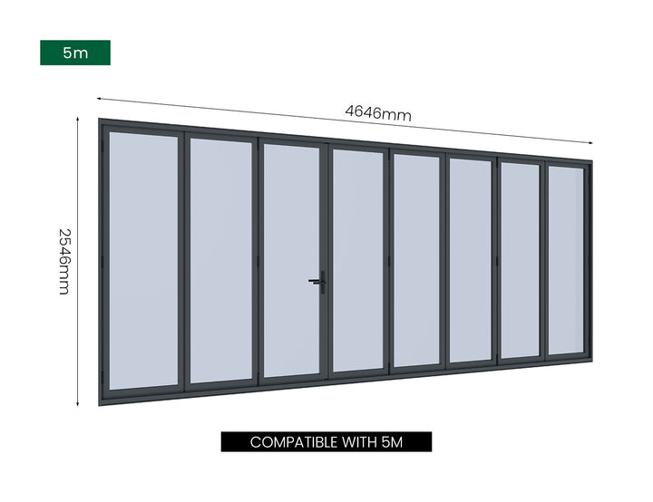 Bifold Glass Door For Mediterranean-SKY Freestanding Pergola