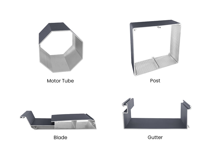 Mediterranean-SKY Motorised Wall Mounted Retractable Louvre Roof System