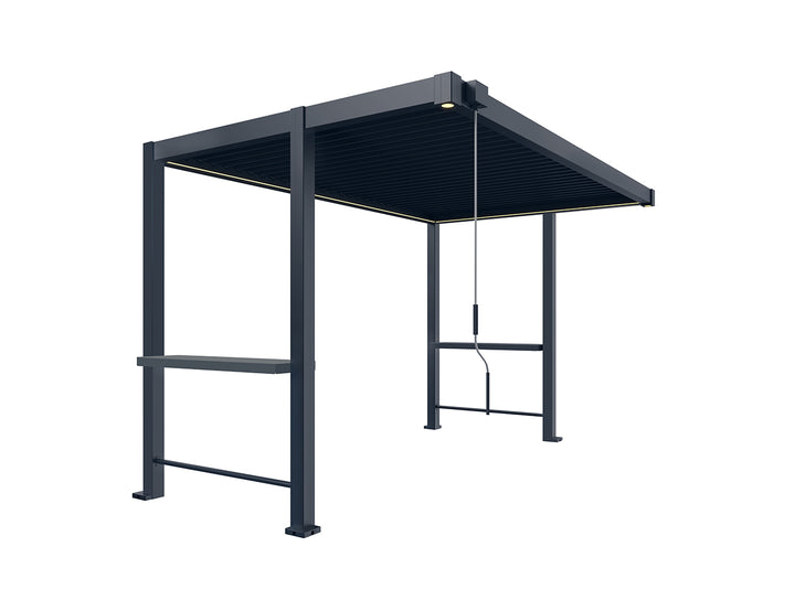 Milford Manual Louvred BBQ Pergola with LED Lighting