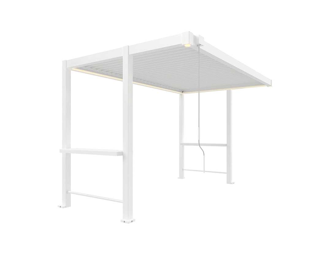 Milford Manual Louvred BBQ Pergola with LED Lighting