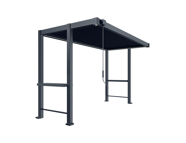 Milford Manual Louvred BBQ Pergola with LED Lighting