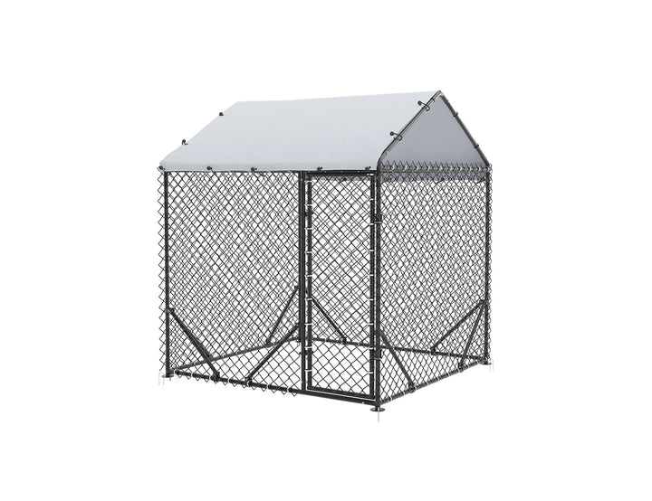 Aegis Outdoor Dog Run With Roof Cover - 196x196x230cm