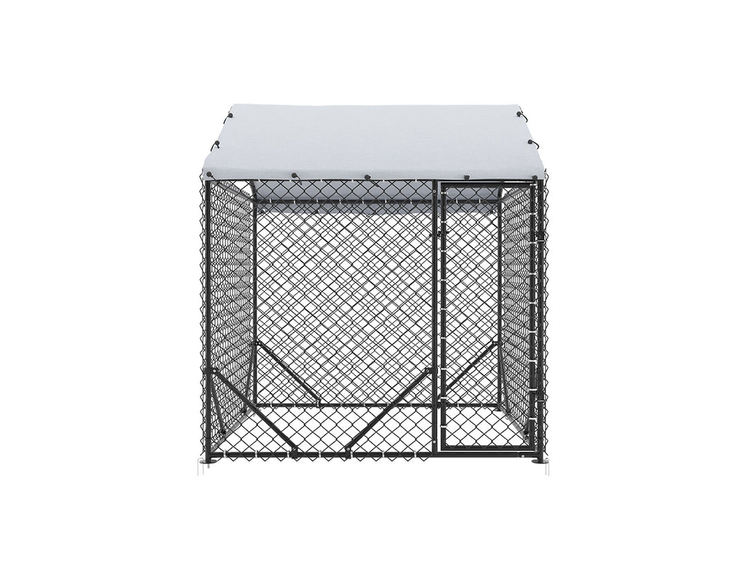 Aegis Outdoor Dog Run With Roof Cover - 196x196x230cm