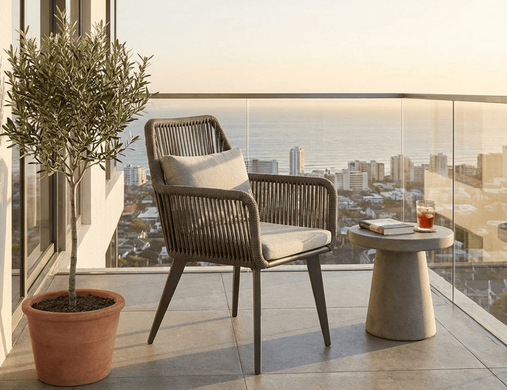 Falcon Aluminium And Rope Outdoor Dining Chair