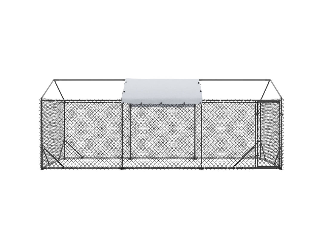 Outdoor Dog Run With One Cover - 196x582x230cm
