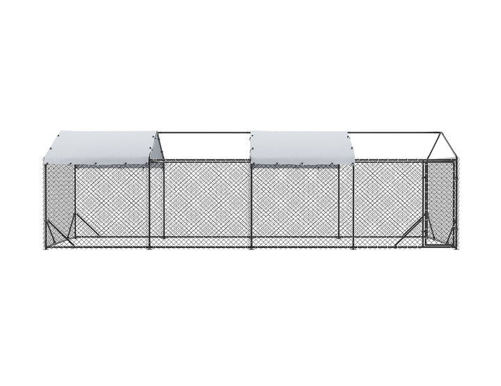 Outdoor Dog Run With Two Covers - 196x776x230cm