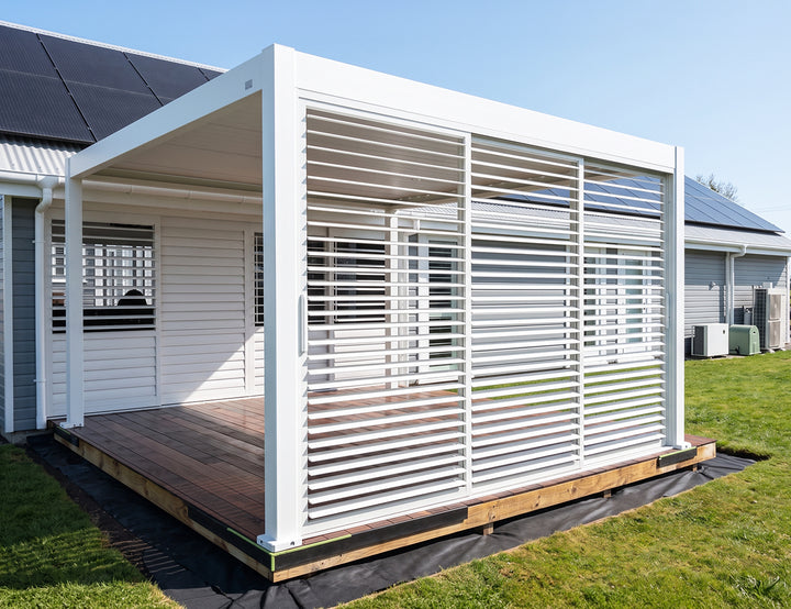 Shutter Sliding Door for Tasman Freestanding Pergola