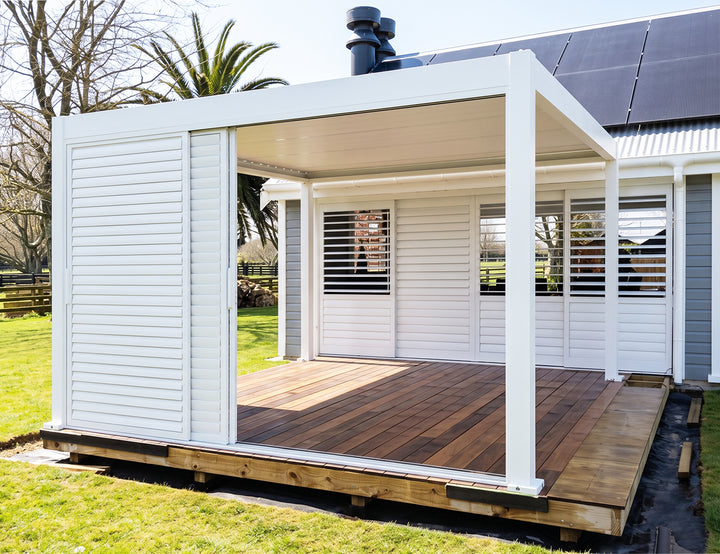 Shutter Sliding Door for Tasman Freestanding Pergola