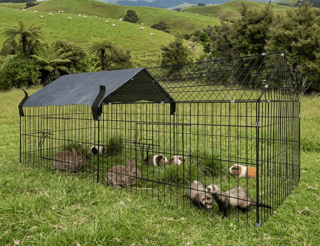Chicken/Rabbit Run Cage with Sun Cover - 185 x 75 x 75cm